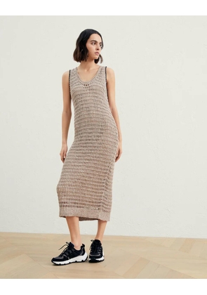 Brunello Cucinelli Bicolor Linen Casual Dress - S