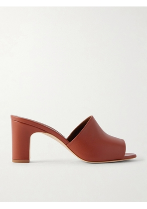 Manolo Blahnik - Rapallabar 70 Leather Sandals - Brown - IT35,IT36,IT36.5,IT37,IT37.5,IT38,IT38.5,IT39,IT39.5,IT40,IT40.5,IT41,IT41.5,IT42