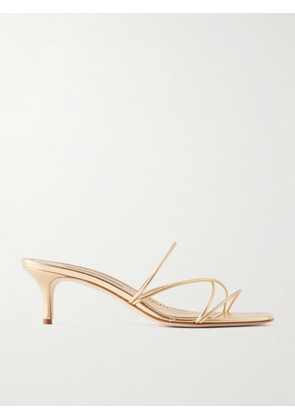 Manolo Blahnik - Ninfemu 50 Leather Sandals - Gold - IT36,IT36.5,IT37,IT37.5,IT38,IT38.5,IT39,IT39.5,IT40,IT40.5,IT41,IT41.5,IT42