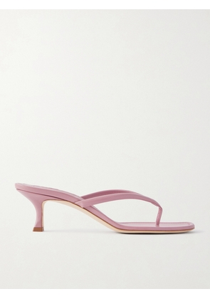 Manolo Blahnik - Paterno 50 Leather Thong Sandals - Pink - IT35,IT36,IT36.5,IT37,IT37.5,IT38,IT38.5,IT39,IT39.5,IT40,IT40.5,IT41,IT41.5,IT42,IT43