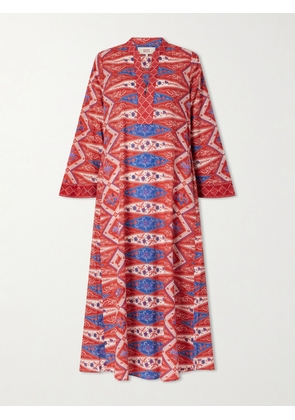 Emporio Sirenuse - Jenna Printed Cotton-voile Coverup - Red - IT38,IT40,IT42,IT44,IT46,IT48,IT50