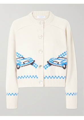 Calle Del Mar - Embroidered Cashmere Cardigan - Cream - x small,small,medium,large,x large
