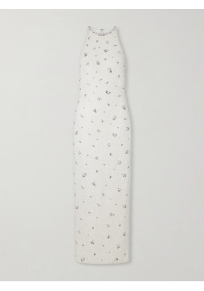 Clio Peppiatt - Diamond Embellished Tulle Gown - Neutrals - x small,small,medium,large