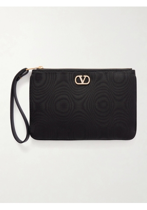 Valentino Garavani - Vlogo Embellished Moire Clutch - Black - One size