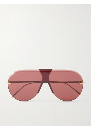 Loewe - Aviator-style Gold-tone And Acetate Sunglasses - Red - One size