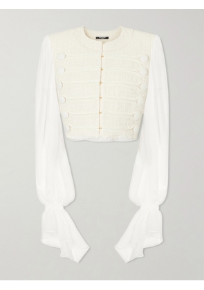 Balmain - Brandebourg Tweed Blouse - White - FR 34,FR 36,FR 38,FR 40,FR 42,FR 44