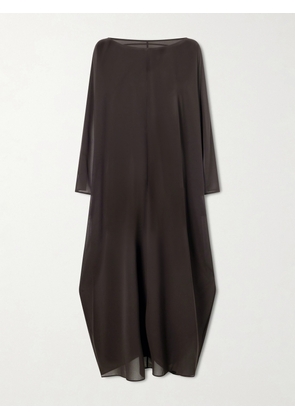 STAUD - Nour Open-back Chiffon Coverup - Brown - XS/S,M/L