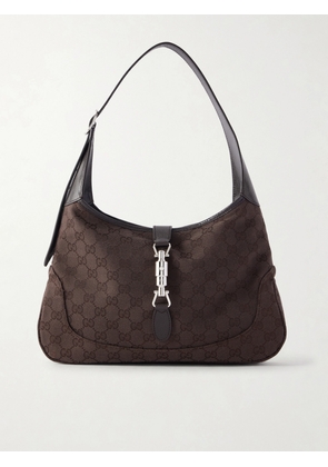 Gucci - Jackie 1961 Gg Supreme-jacquard Leather-trimmed Canvas Shoulder Bag - Brown - One size