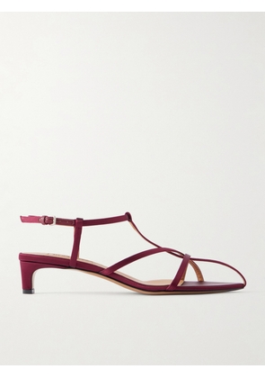 Jil Sander - Cage Satin Sandals - Burgundy - IT36,IT37,IT37.5,IT38,IT38.5,IT39,IT39.5,IT40,IT41