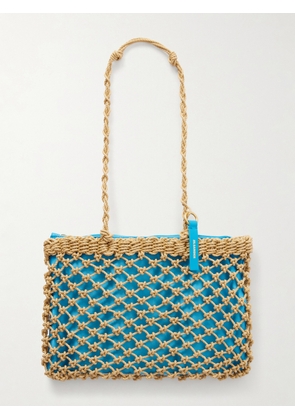 Jil Sander - Tangle Net Satin And Cotton Cord Shoulder Bag - Blue - One size