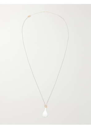 TOTEME - Drop Crystal-embellished Silver Necklace - Gold - One size