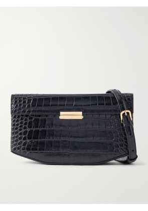 TOTEME - Clip Croc-effect Leather Shoulder Bag - Black - One size