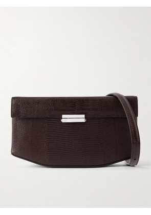 TOTEME - Clip Lizard-effect Leather Shoulder Bag - Brown - One size