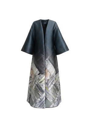 Gemy Maalouf structured geometric cape - Blue