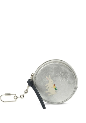 LOEWE Suna signature Anagram coin case - Silver