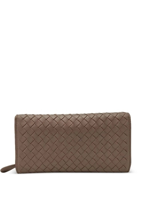 Bottega Veneta Pre-Owned Intrecciato Continental wallet - Brown