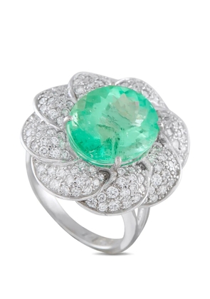 LB Exclusive emerald and diamond ring - Silver