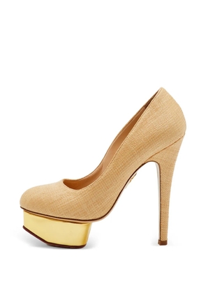 Charlotte Olympia Dolly platform pumps - Neutrals