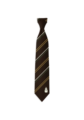 Henrik Vibskov Chicken diagonal-stripe embroidered tie - Brown