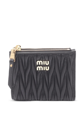Miu Miu Pre-Owned Matelassé bi-fold wallet - Black