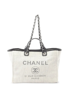 CHANEL Pre-Owned 2016-2017 Deauville GM chain tote bag - Neutrals