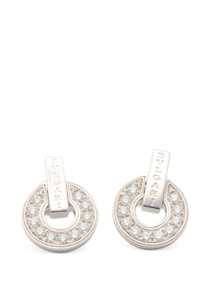 Bvlgari Pre-Owned 2010s diamond open-work earrings - Silver
