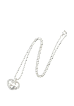 Gucci Pre-Owned 2010s heart Interlocking G necklace - Silver