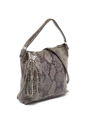 Michael Kors Vintage Bedford snakeskin-embossed shoulder bag - Grey