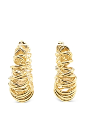 Bottega Veneta Pre-Owned 2010s spiral knot hoop earrings - Gold