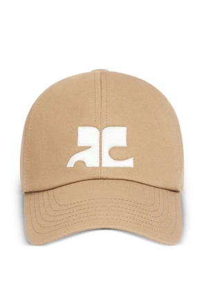 Courrèges AC-logo cotton cap - Neutrals