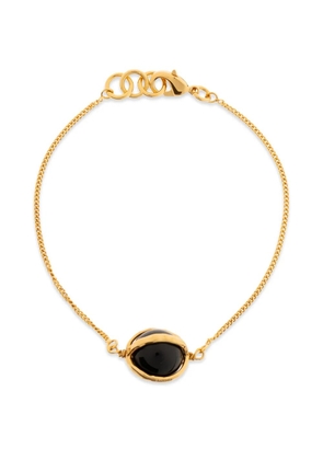 Jil Sander stone-pendant curb-chain bracelet - Gold