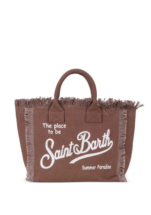 MC2 Saint Barth Colette fringe-trim tote bag - Brown