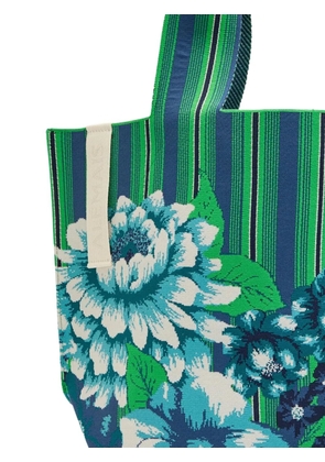 ALEMAIS maxi Margo floral-print striped tote bag - Blue