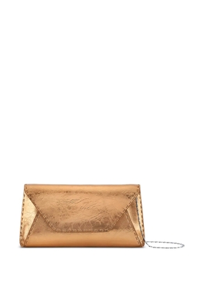 Tyler Ellis large Eloise metallic-leather clutch bag - Gold
