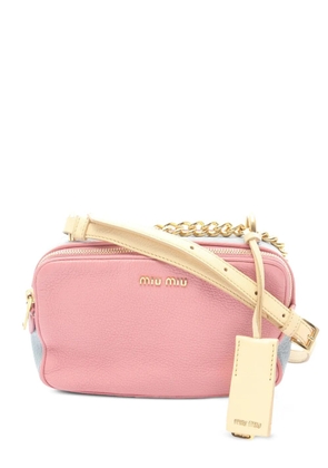 Miu Miu Pre-Owned 2000s Madras chain shoulder bag - Pink