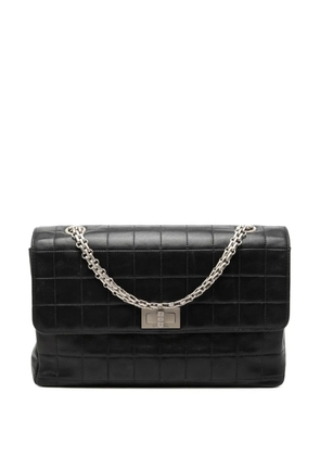 CHANEL Pre-Owned 2000-2002 Chocolate Bar Lambskin Reissue 2.55 Single Flap crossbody bag - Black