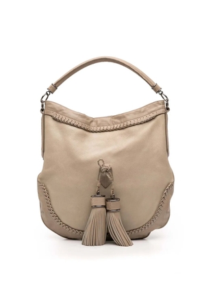Burberry Pre-Owned 2000-2017 Leather Tassel hobo bag - Neutrals