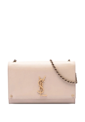 Saint Laurent Pre-Owned 2017 Medium Smooth Calfskin Braided Monogram Kate crossbody bag - Neutrals