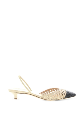 Francesco Russo crochet leather sandals - White