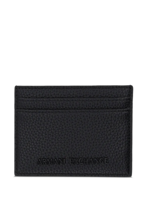 Armani Exchange logo-plaque cardholder - Black