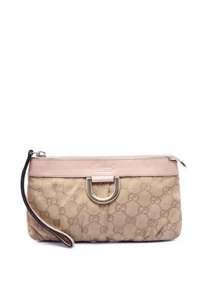 Gucci Pre-Owned 2000-2015 GG Canvas Abbey D Ring Wristlet pouch - Neutrals