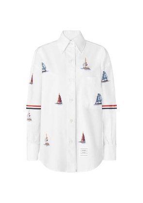 Thom Browne Sailboat-stitch shirt - White