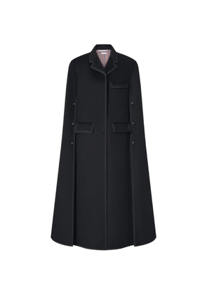 Thom Browne Chesterfield cashmere cape - Black