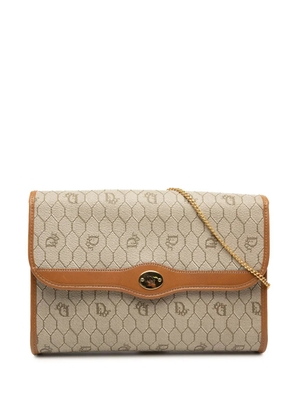 Christian Dior Pre-Owned 20th Century Honeycomb Coated Canvas Chain crossbody bag - Neutrals