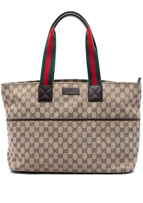 Gucci Pre-Owned 2016-2026 GG Canvas Web tote bag - Neutrals