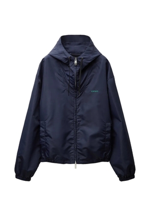 Versace embroidered nylon windbreaker - Blue