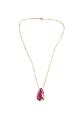Madison ruby zoisite teardrop necklace - Gold