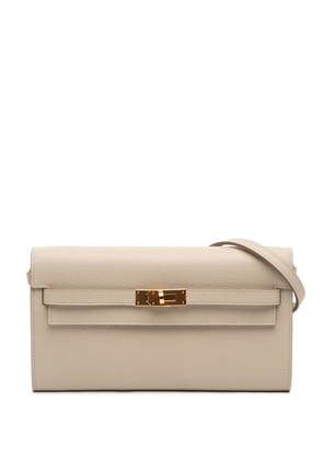 Hermès Pre-Owned 2024 Evercolor Kelly To Go Wallet crossbody bag - Neutrals