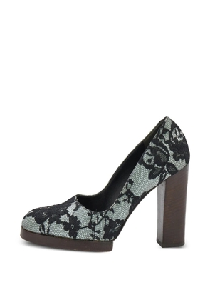 Gucci Pre-Owned floral lace pumps - Blue