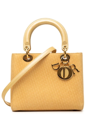 Christian Dior Pre-Owned 2001 Medium Suede Diorissimo Lady Dior satchel - Neutrals